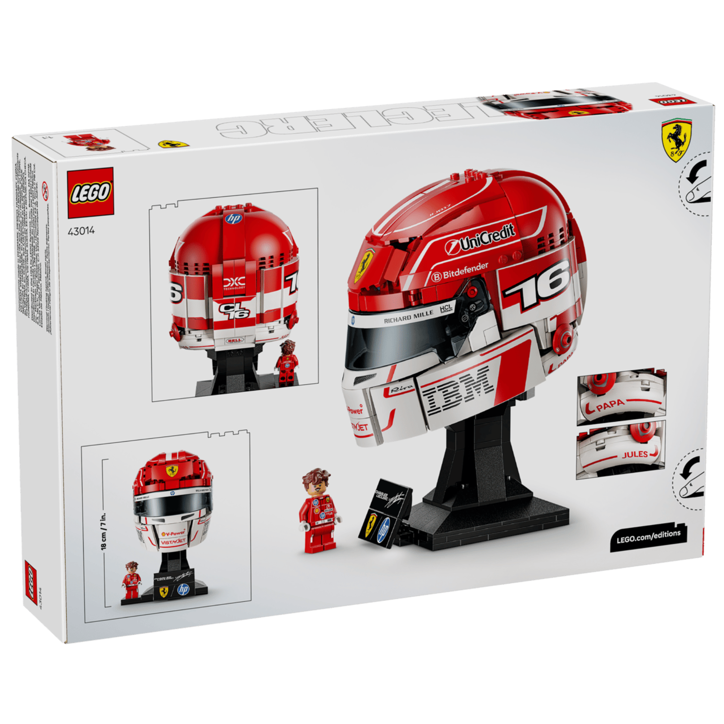 LEGO Editions Scuderia Ferrari HP Charles Leclerc Helmet 43014
