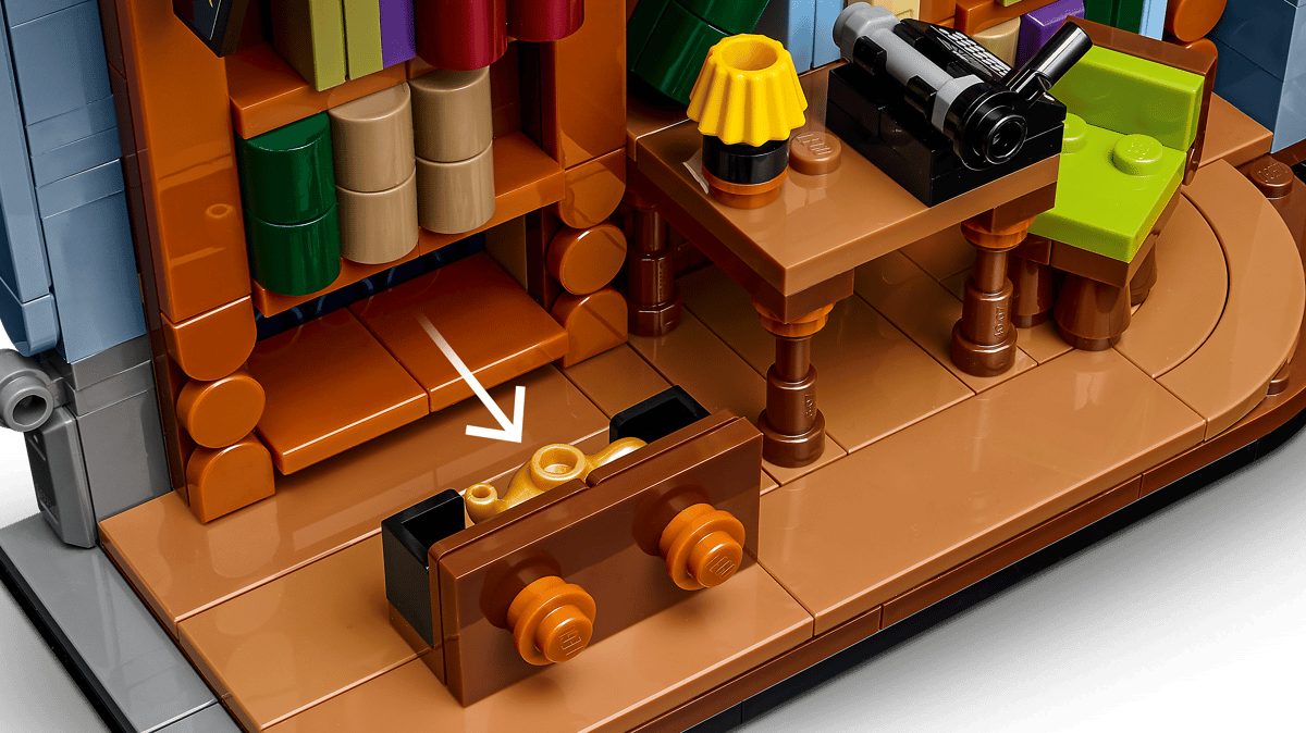 LEGO Icons Bookshop Book Nook 11379 showing the open two-story interior layout.