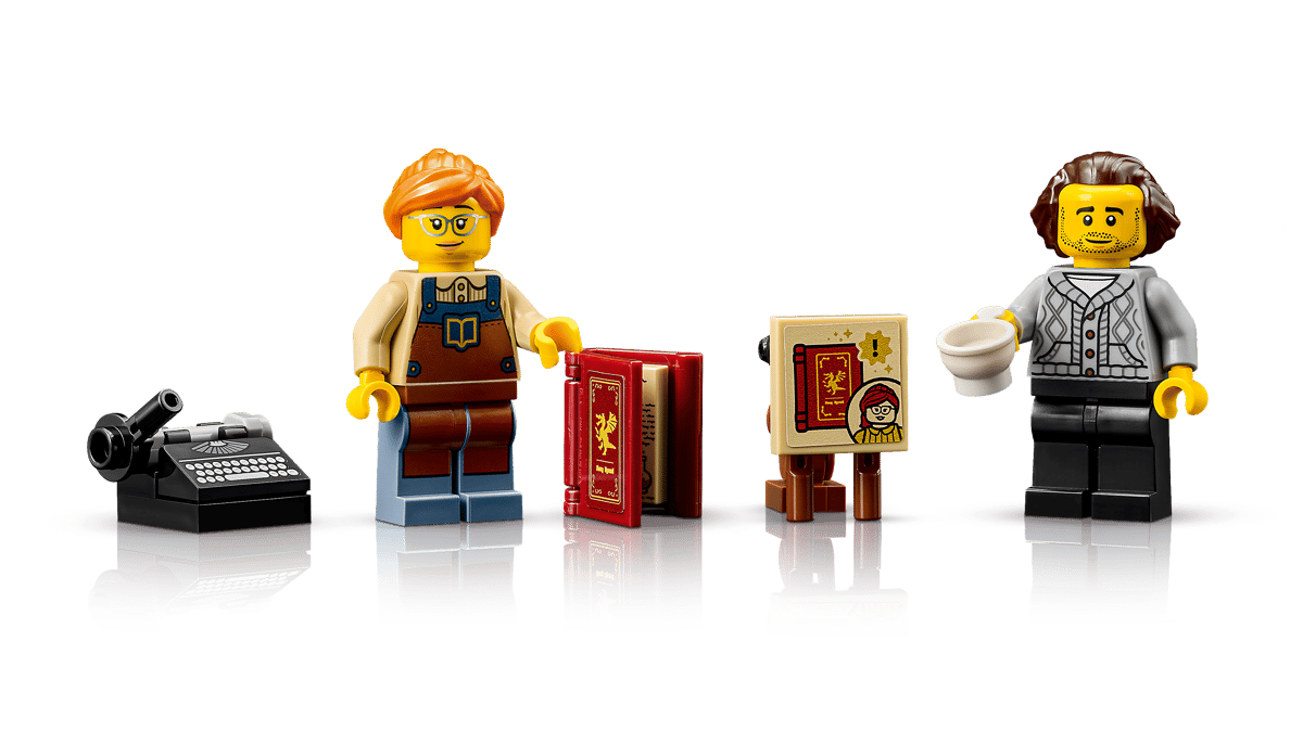 LEGO Icons Bookshop Book Nook 11379 showing the open two-story interior layout.