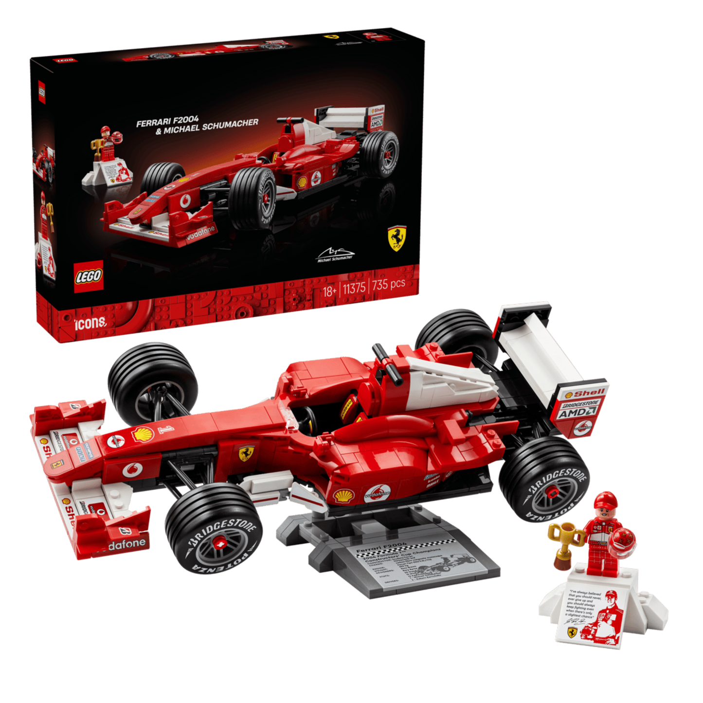 LEGO Icons Ferrari F2004 & Michael Schumacher 11375