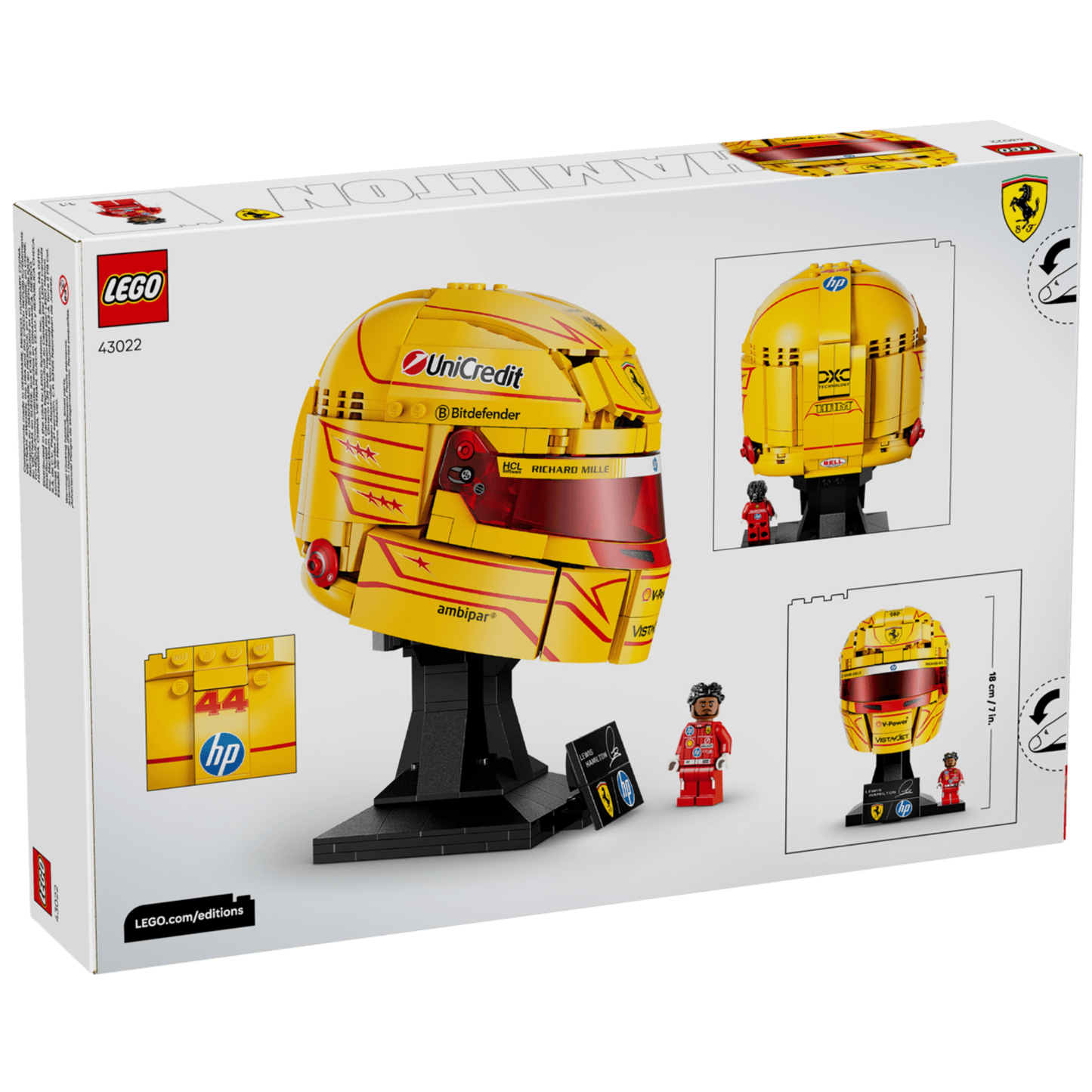 LEGO Scuderia Ferrari HP Lewis Hamilton Helmet 43022