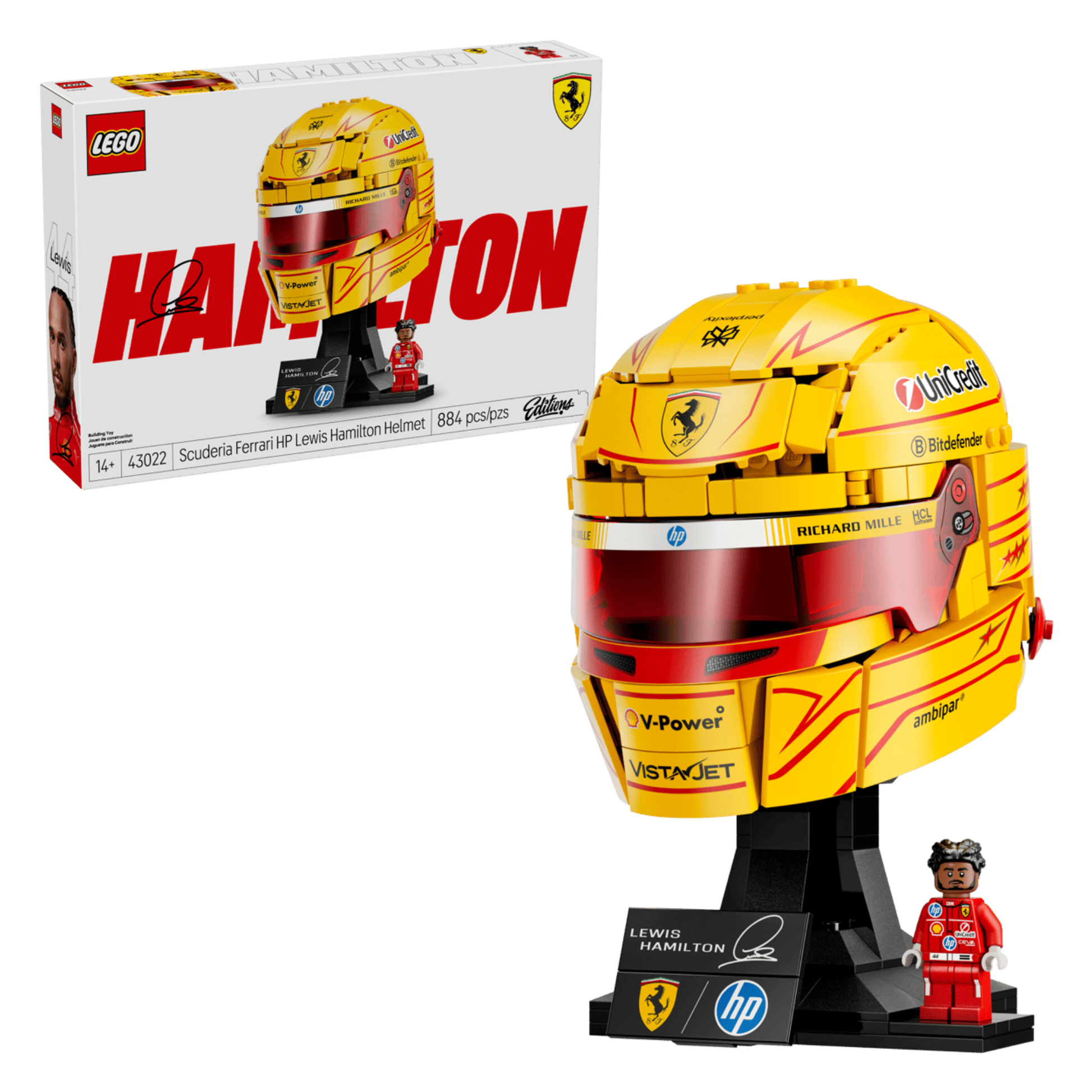 LEGO Scuderia Ferrari HP Lewis Hamilton Helmet 43022