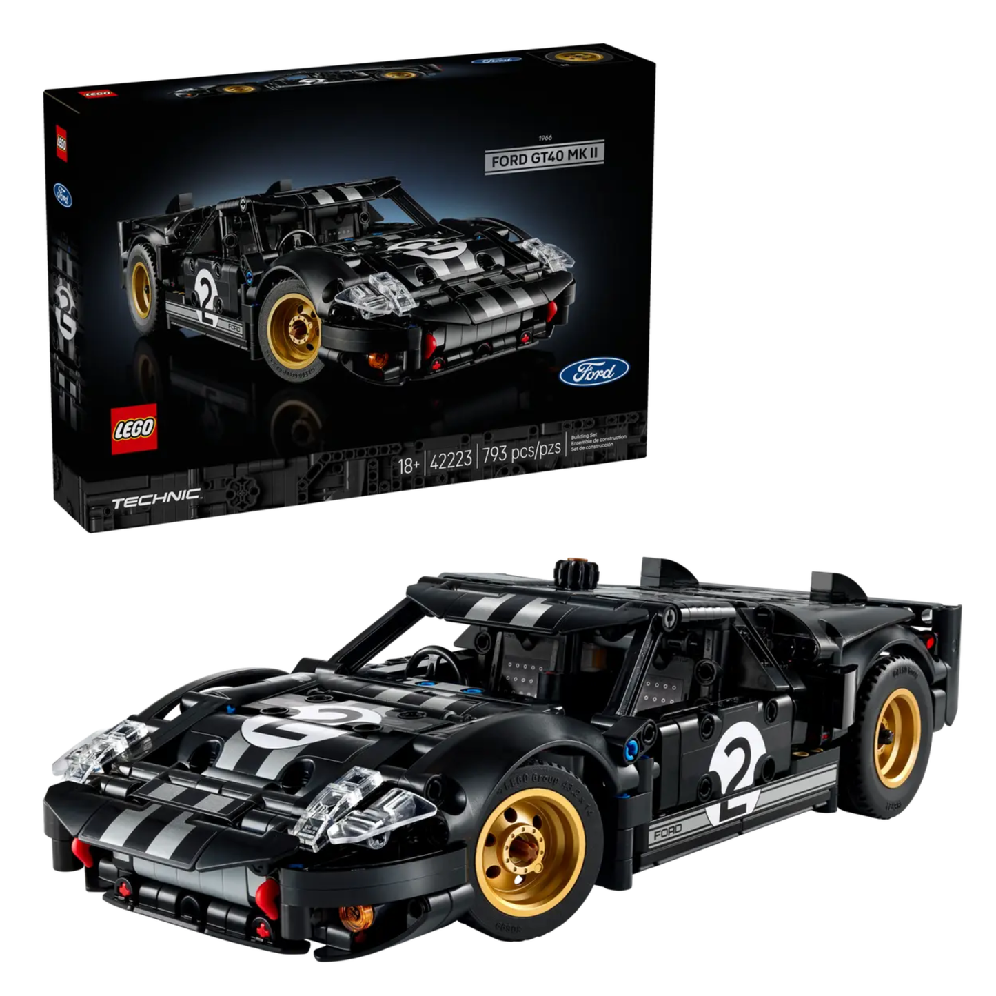 LEGO Technic 1966 Ford GT40 MKII Race Car 42223