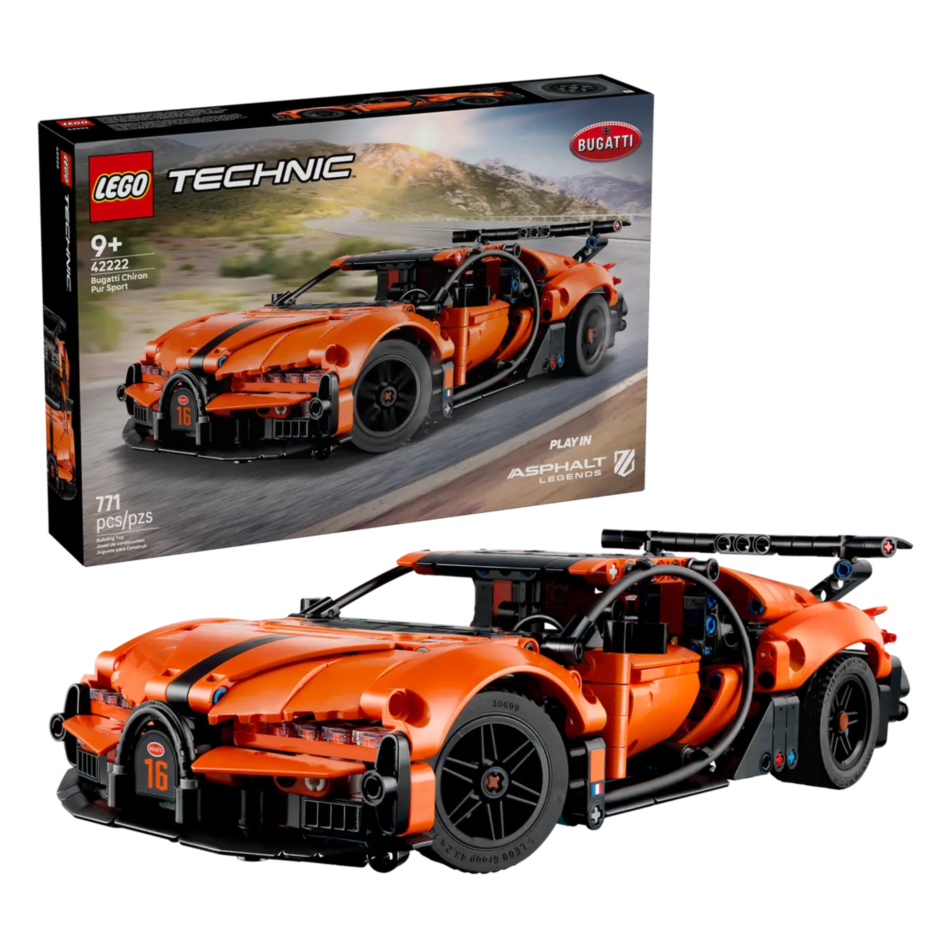 LEGO Technic Bugatti Chiron Pur Sport Hypercar 42222