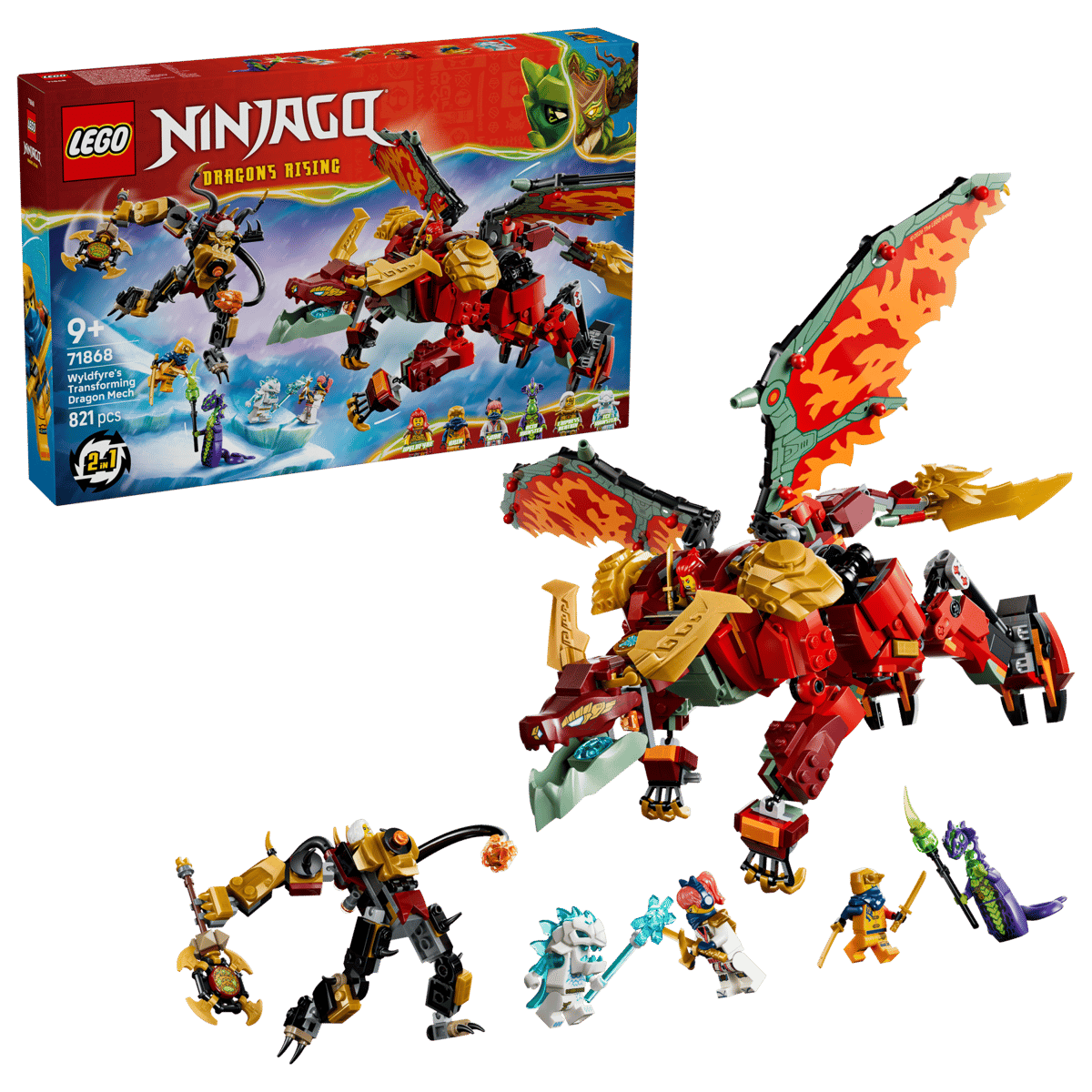 LEGO Wyldfyre's Transforming Dragon Mech 71868