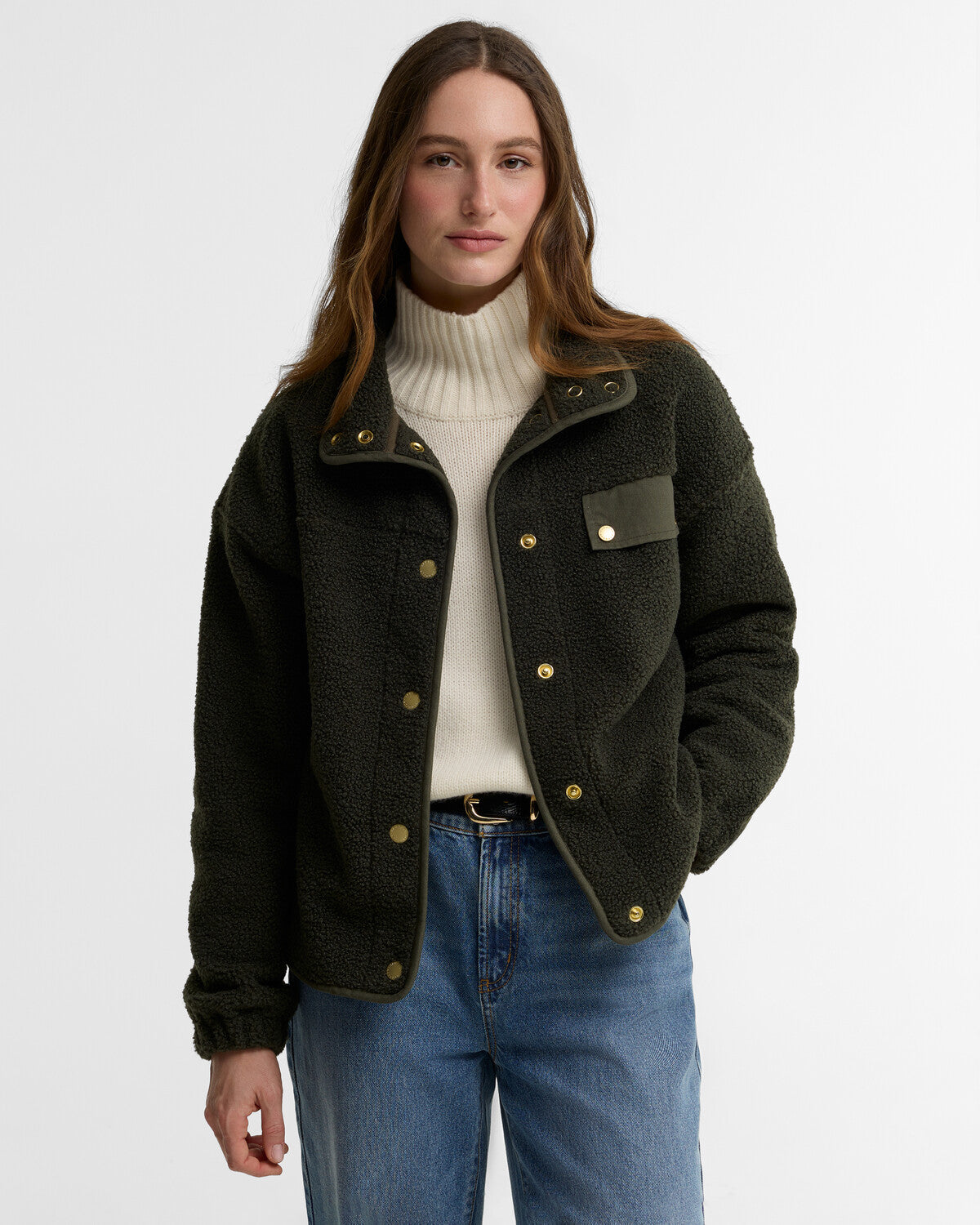 Barbour Mabel Women's Button Up Fleece Jacket