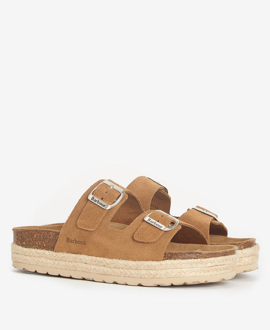  Barbour Sandgate Sandal - Tan Suede