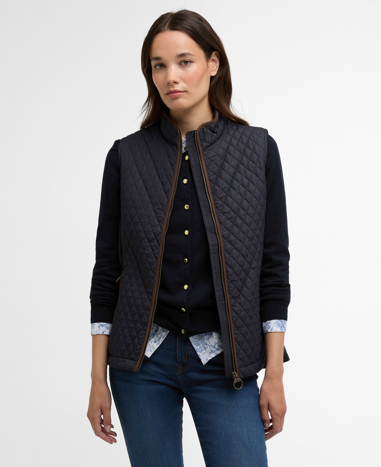 Barbour Basswood Quilted Gilet in Navy