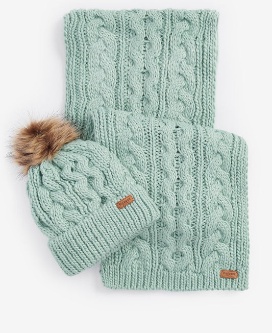 Barbour Penshaw Beanie & Scarf Set