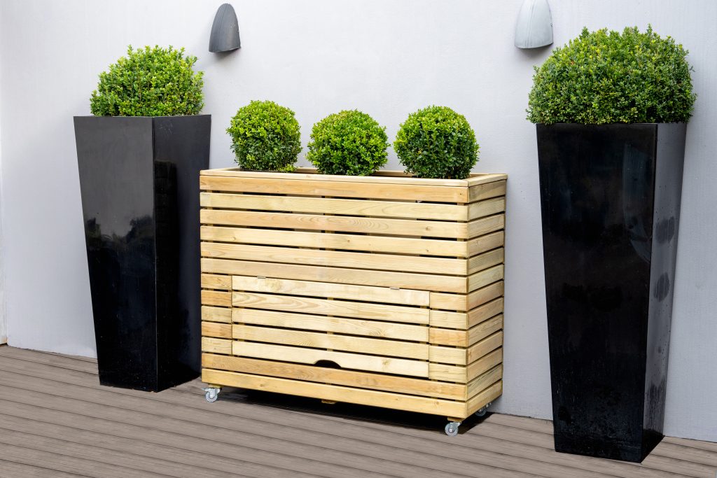 Forest Garden Tall Linear Planter with Storage