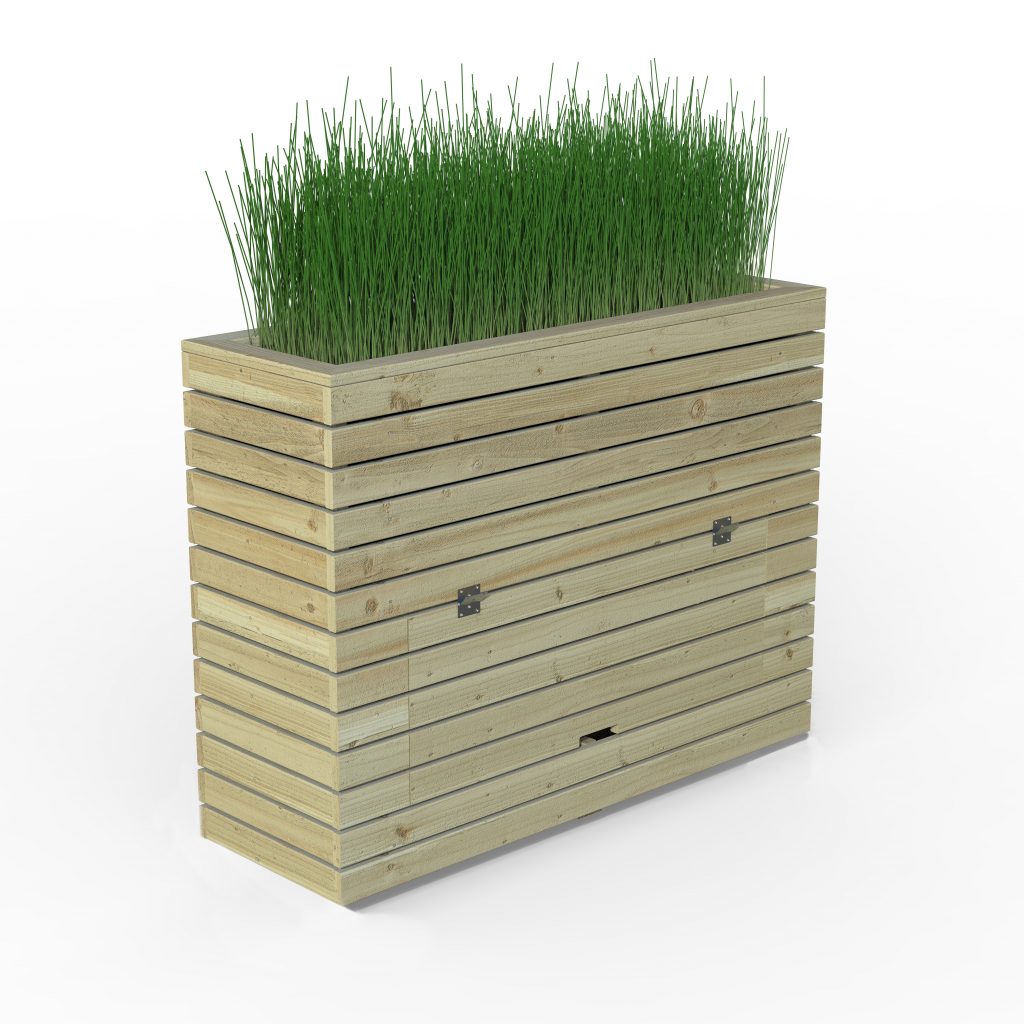 Forest Garden Tall Linear Planter with Storage
