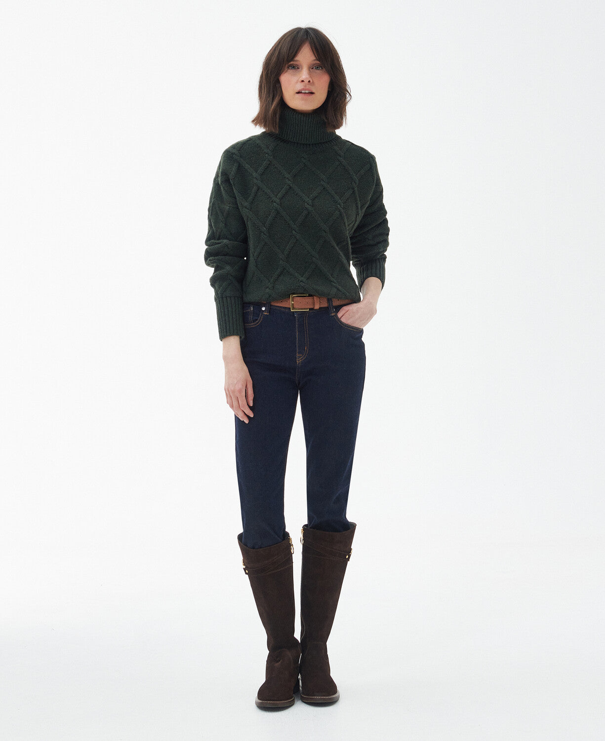 Barbour Perch Roll Neck Knit Jumper