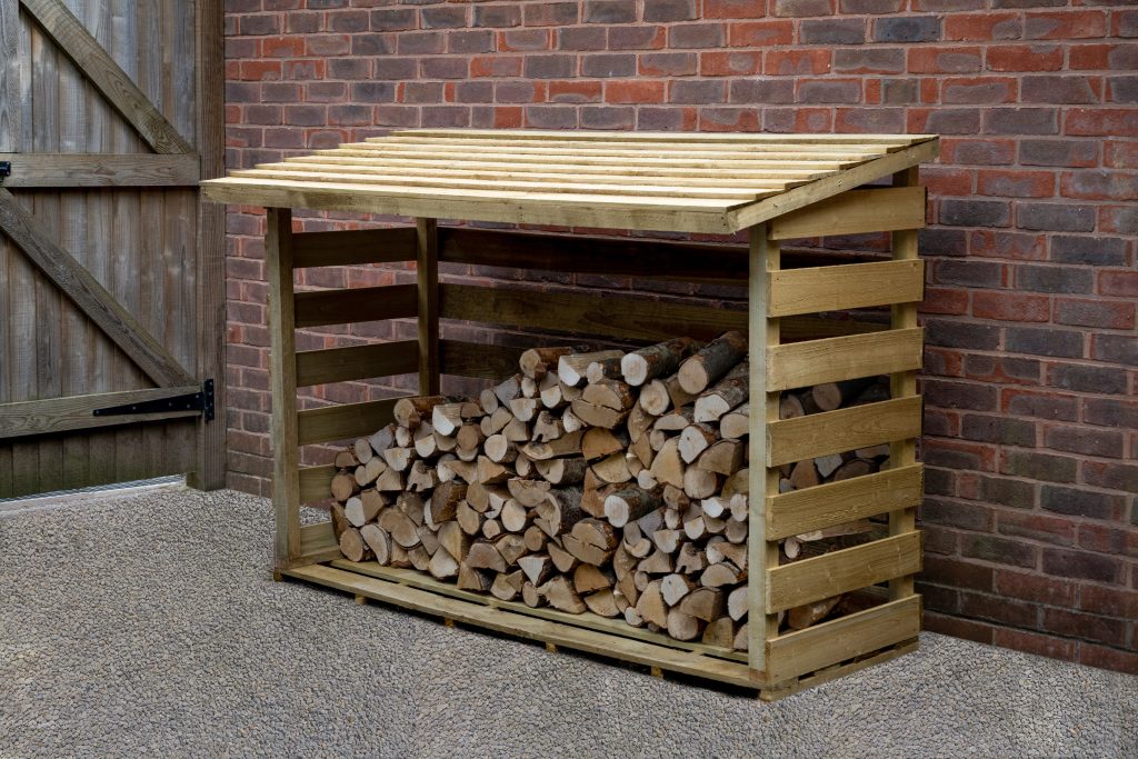 Forest Garden Large Pent Log Store