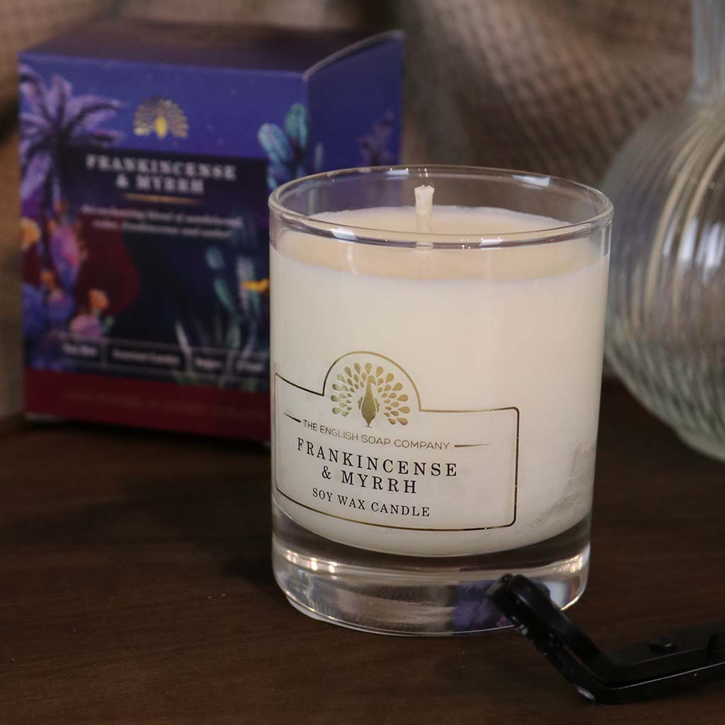 English Soap Company Frankincense and Myrrh Scented Candle