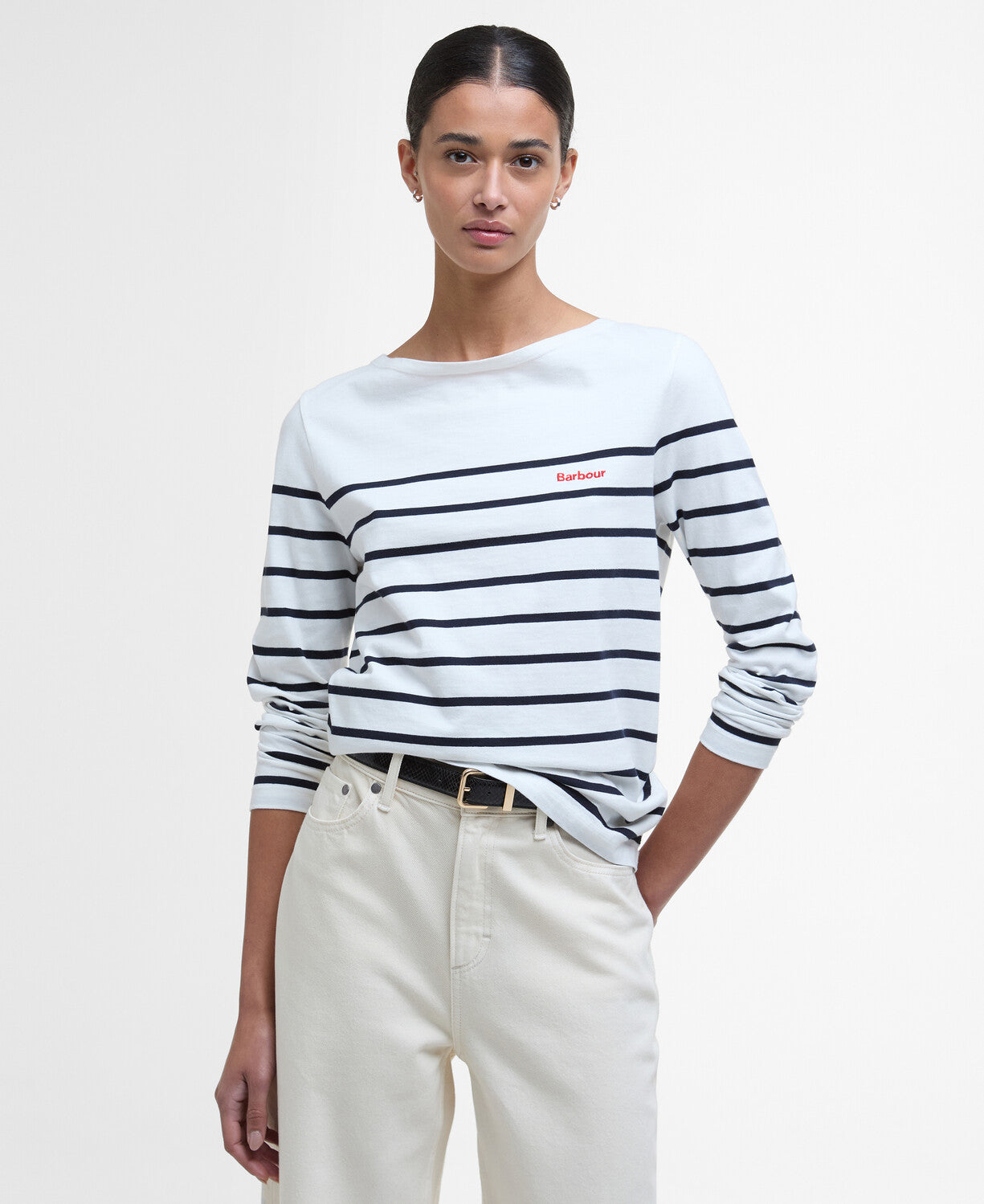 Barbour Bradley Long-Sleeve Top - Cloud Stripe