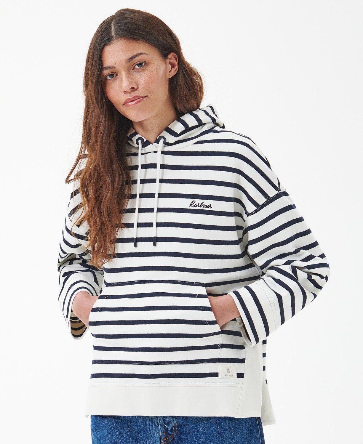 Barbour Thistle Hoodie - Navy Stripe