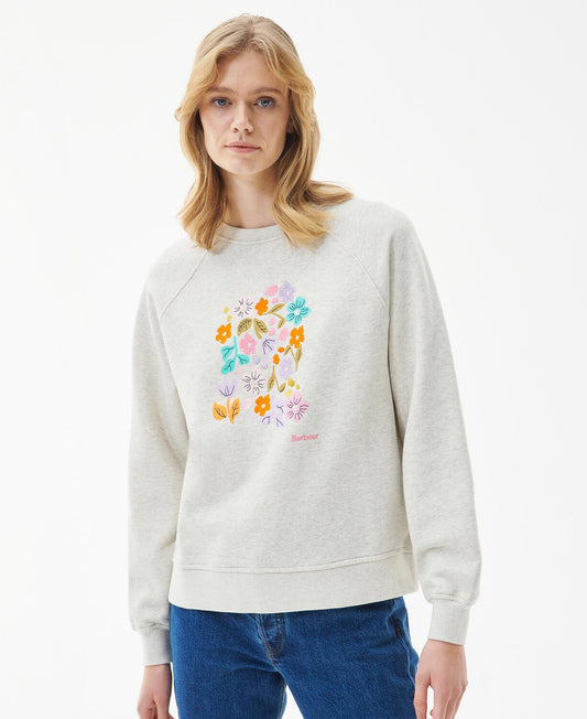 Barbour Azalea Overlayer Sweatshirt - Cloud Marl
