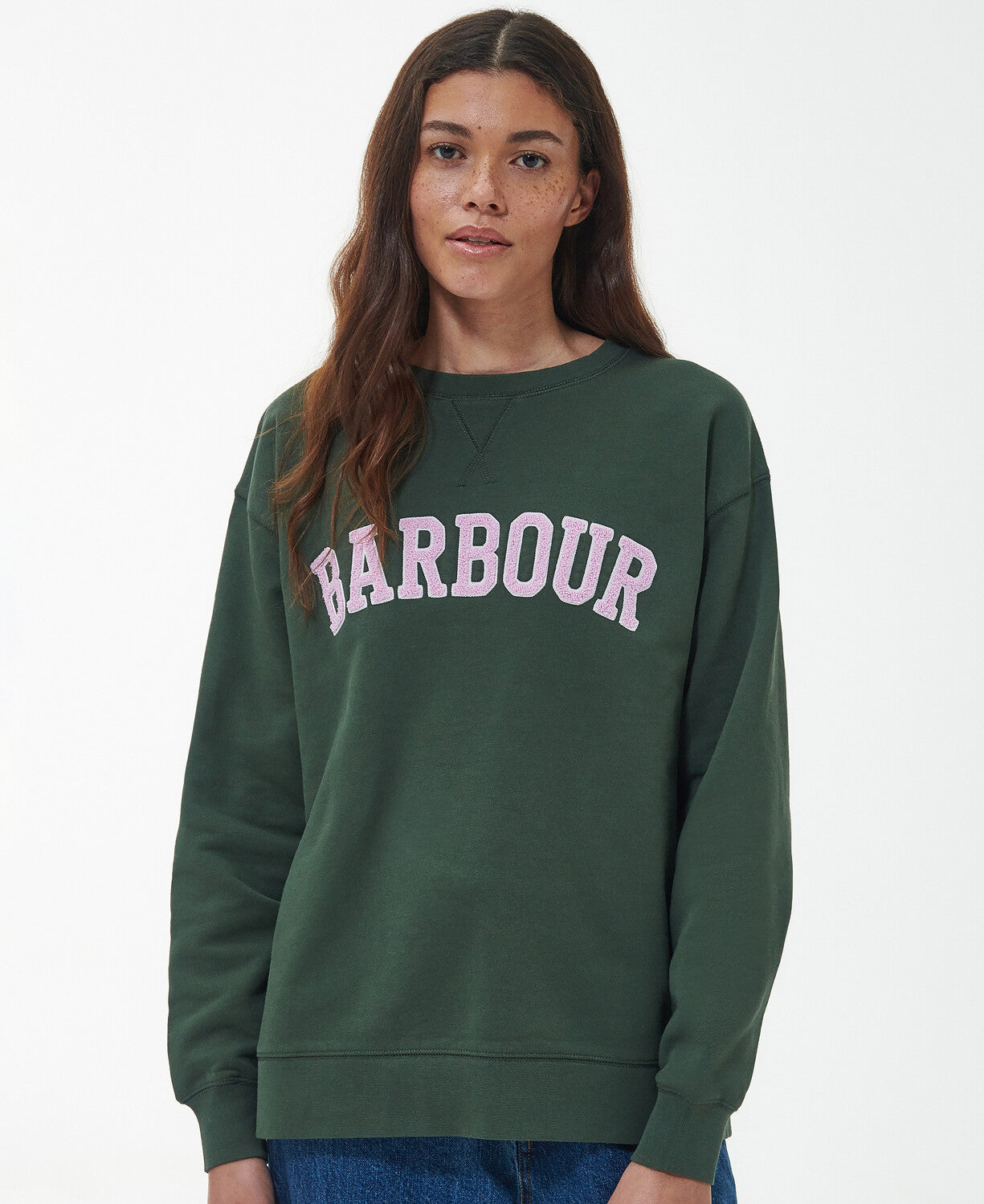 Barbour Northumberland Patch Sweater - Olive
