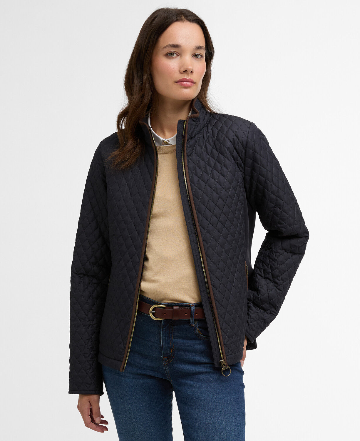Barbour Basswood Quilted Jacket in Dark Navy