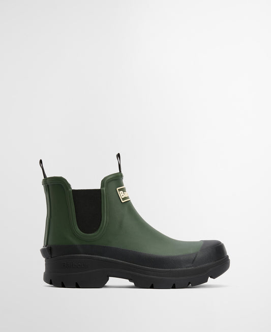 Barbour Nimbus Women's Ankle Wellingtons in rubber, featuring elasticated ankle detailing and an exclusive mudguard sole.