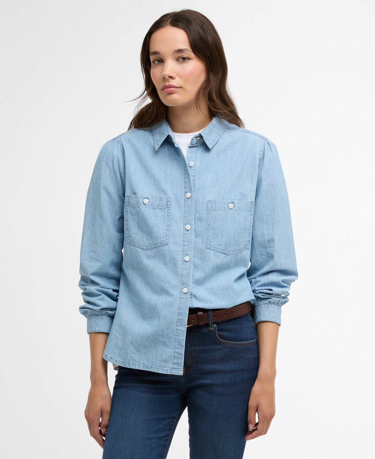 Barbour Zaria Long-Sleeved Shirt in Chambray