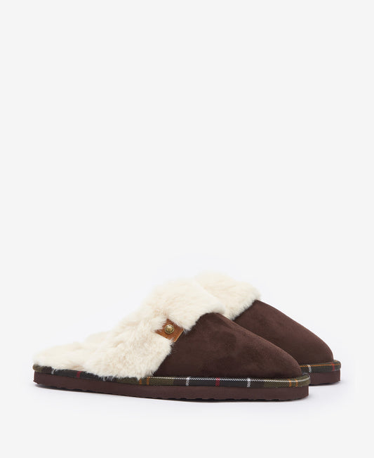 Barbour Claudia Mule Slippers - Classic Brown