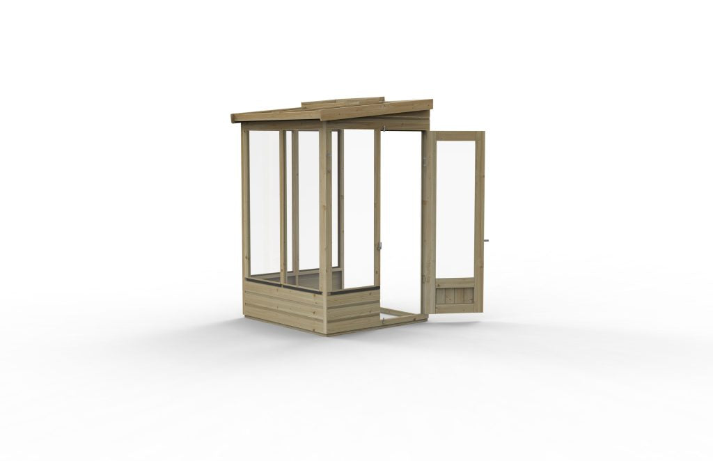 Forest Garden Lean To Greenhouse 4 X 4 Open Back