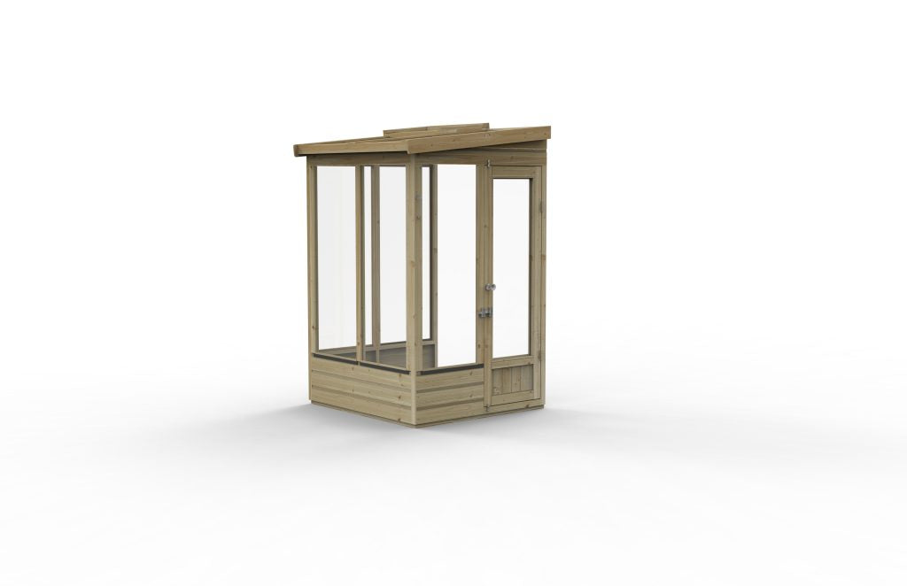 Forest Garden Lean To Greenhouse 4 X 4 Open Back