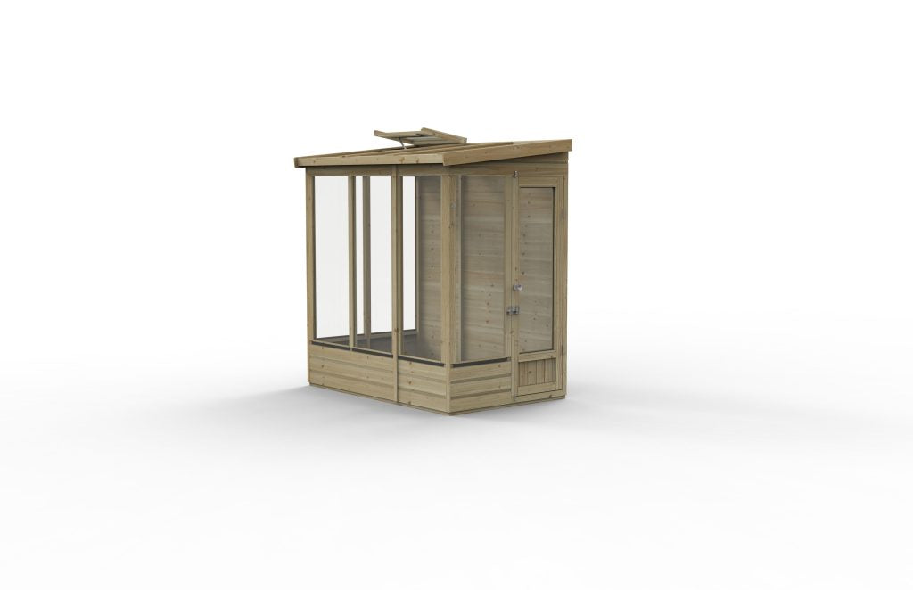 Forest Garden Lean To Greenhouse 4 X 6 Solid Back