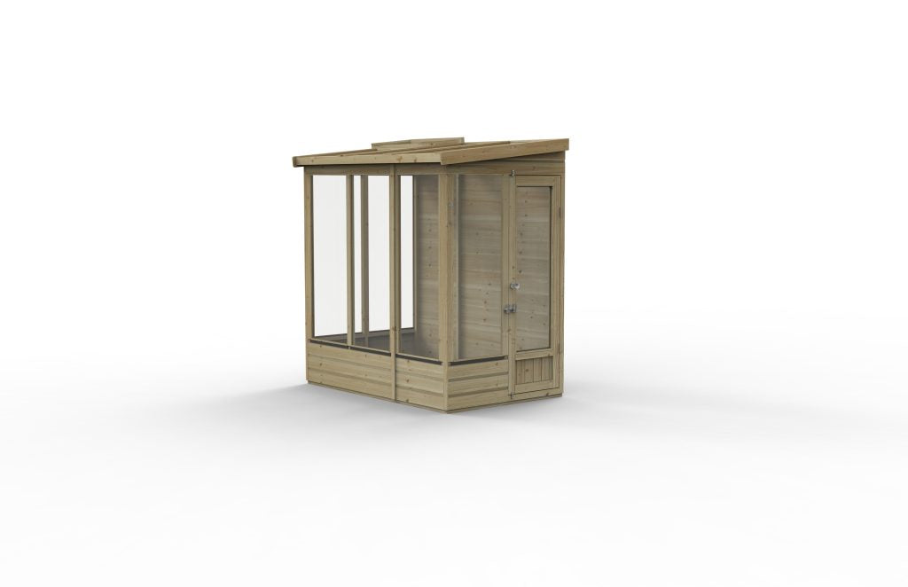 Forest Garden Lean To Greenhouse 4 X 6 Solid Back