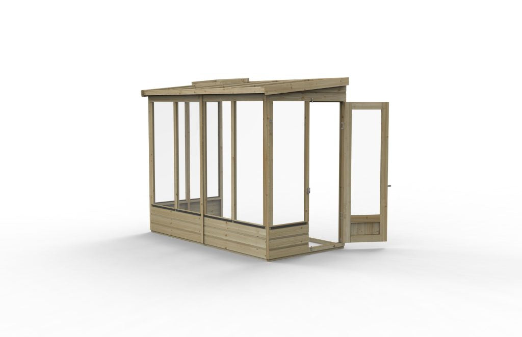 Forest Garden Lean To Greenhouse 4 X 8 Open Back