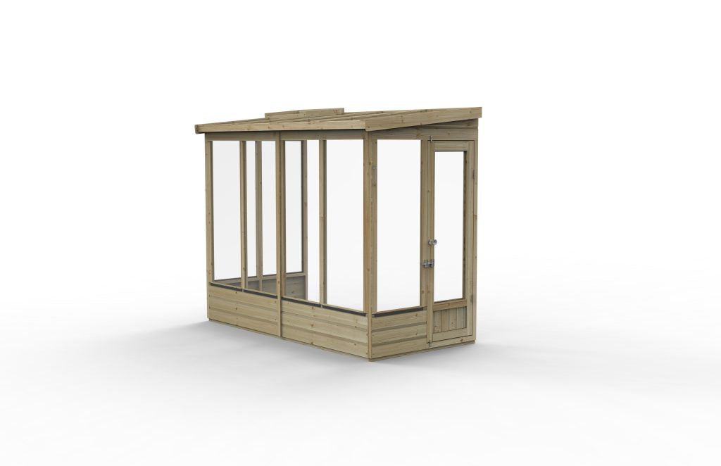 Forest Garden Lean To Greenhouse 4 X 8 Open Back