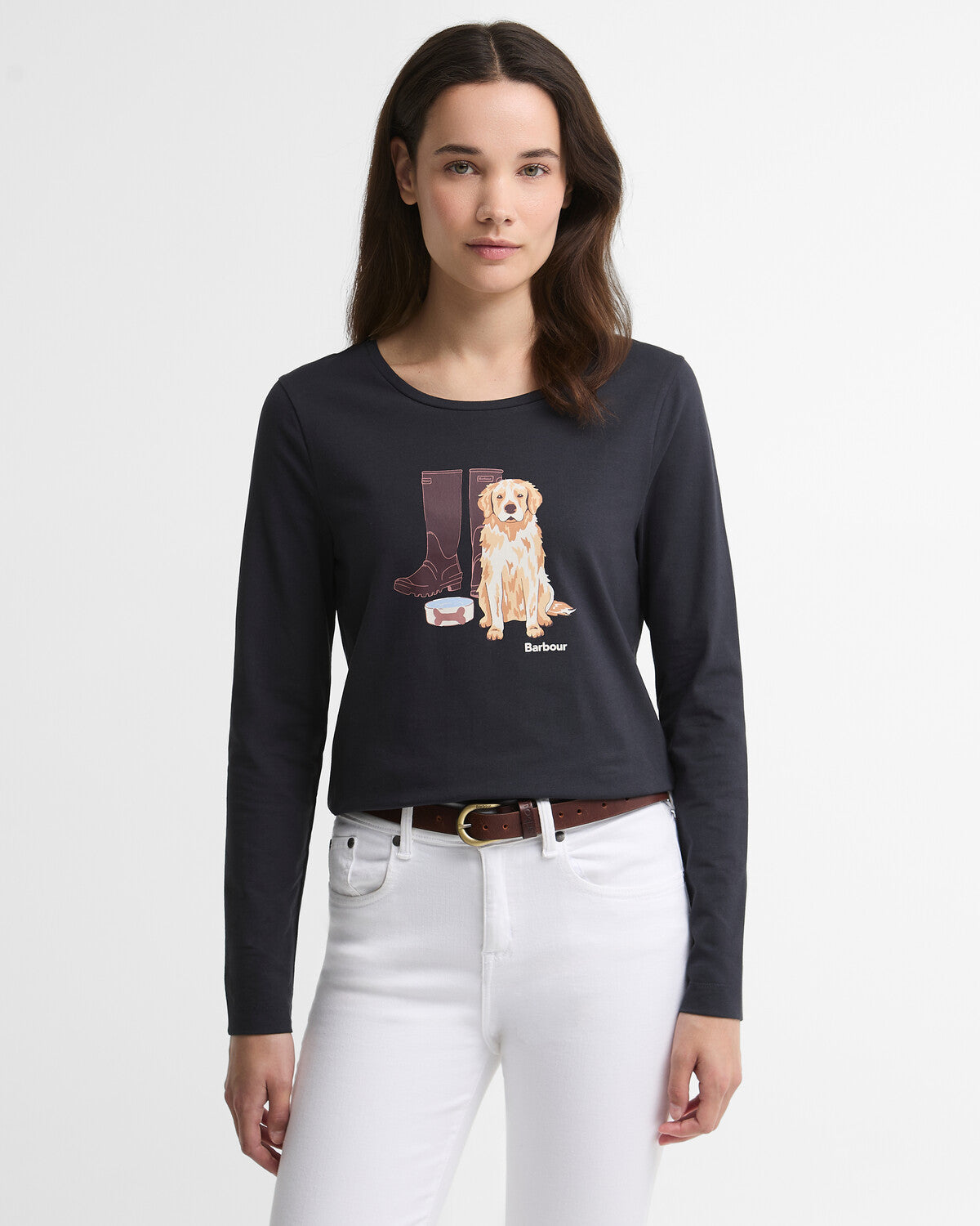Barbour Hedley Long Sleeve T-Shirt in Navy