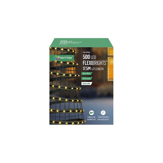 Premier 500 Flexibright Warm White Lights With Timer