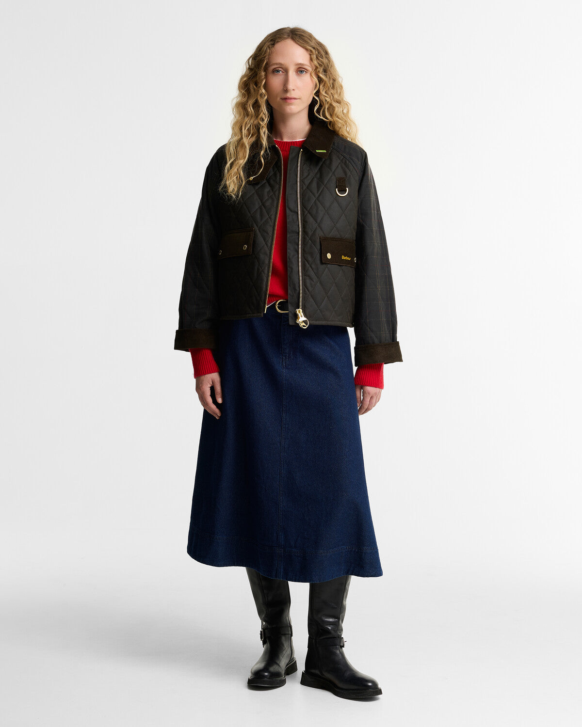 Barbour Icons Tartan Quilted Spey Women's Wax Jacket