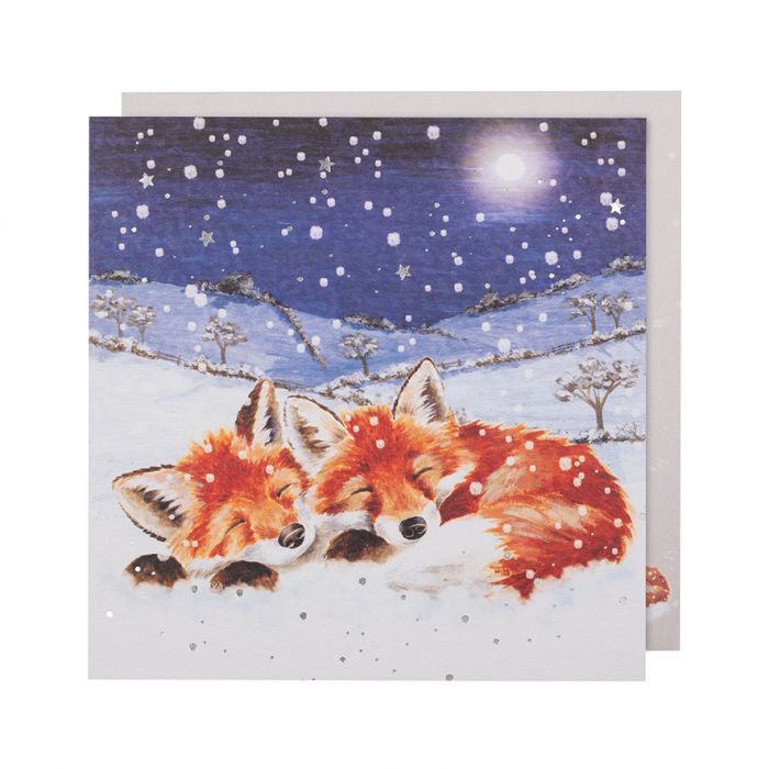 Wrendale Foxes in the Snow Luxury Boxed Christmas Cards