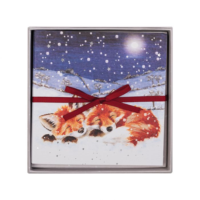 Wrendale Foxes in the Snow Luxury Boxed Christmas Cards