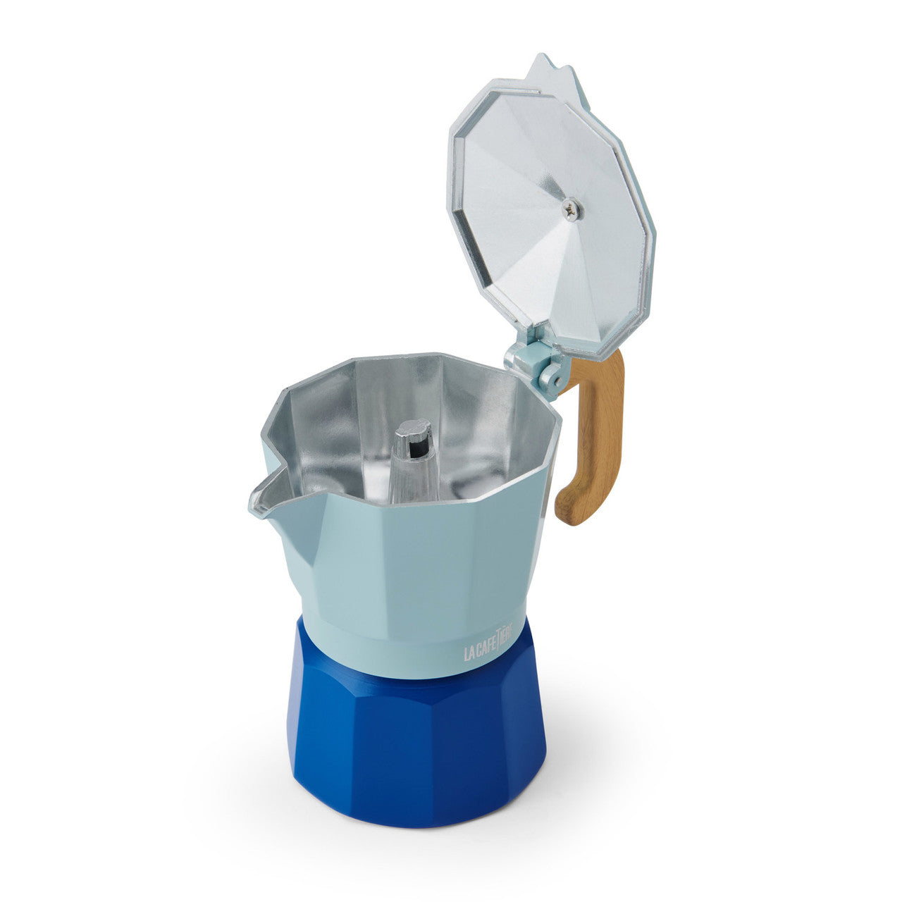La Cafetiere Venice Sky Blue Aluminium 3 Cup Espresso Maker