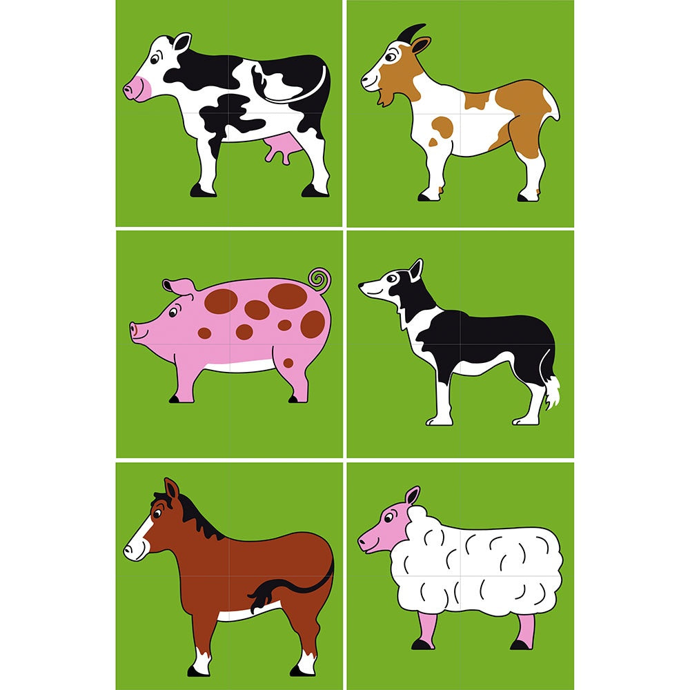 Lanka Kade Wooden Farm Animals Block Puzzle