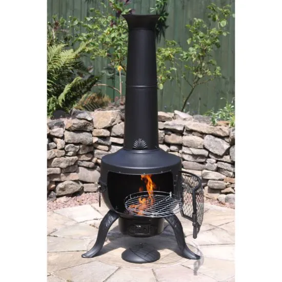 Chiminea bbq grill hot sale
