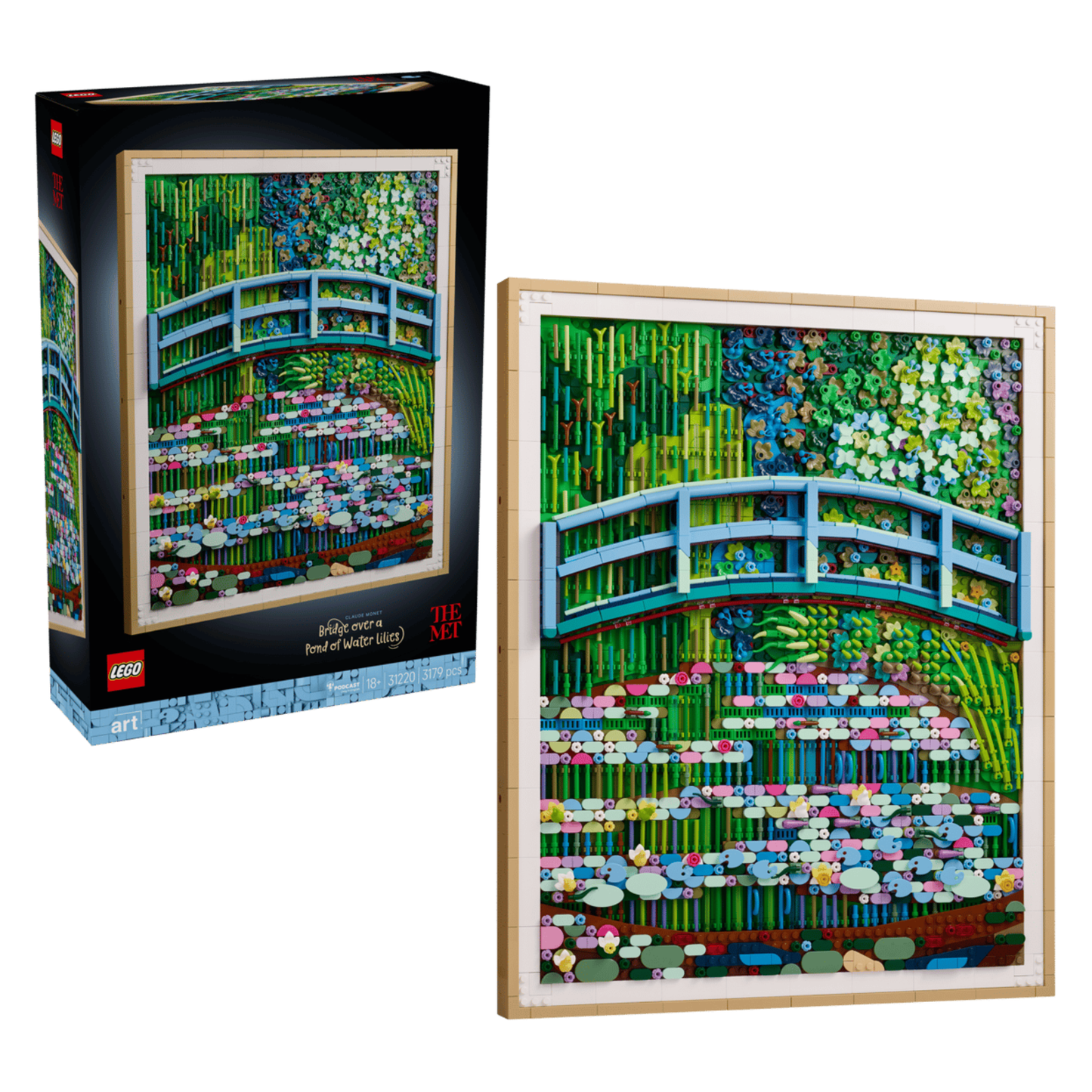 Lego ART Claude Monet Bridge over a Pond of Water Lilies 31220