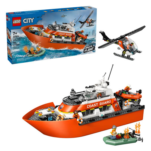 Lego City Coast Guard Rescue Boat & Helicopter 60504