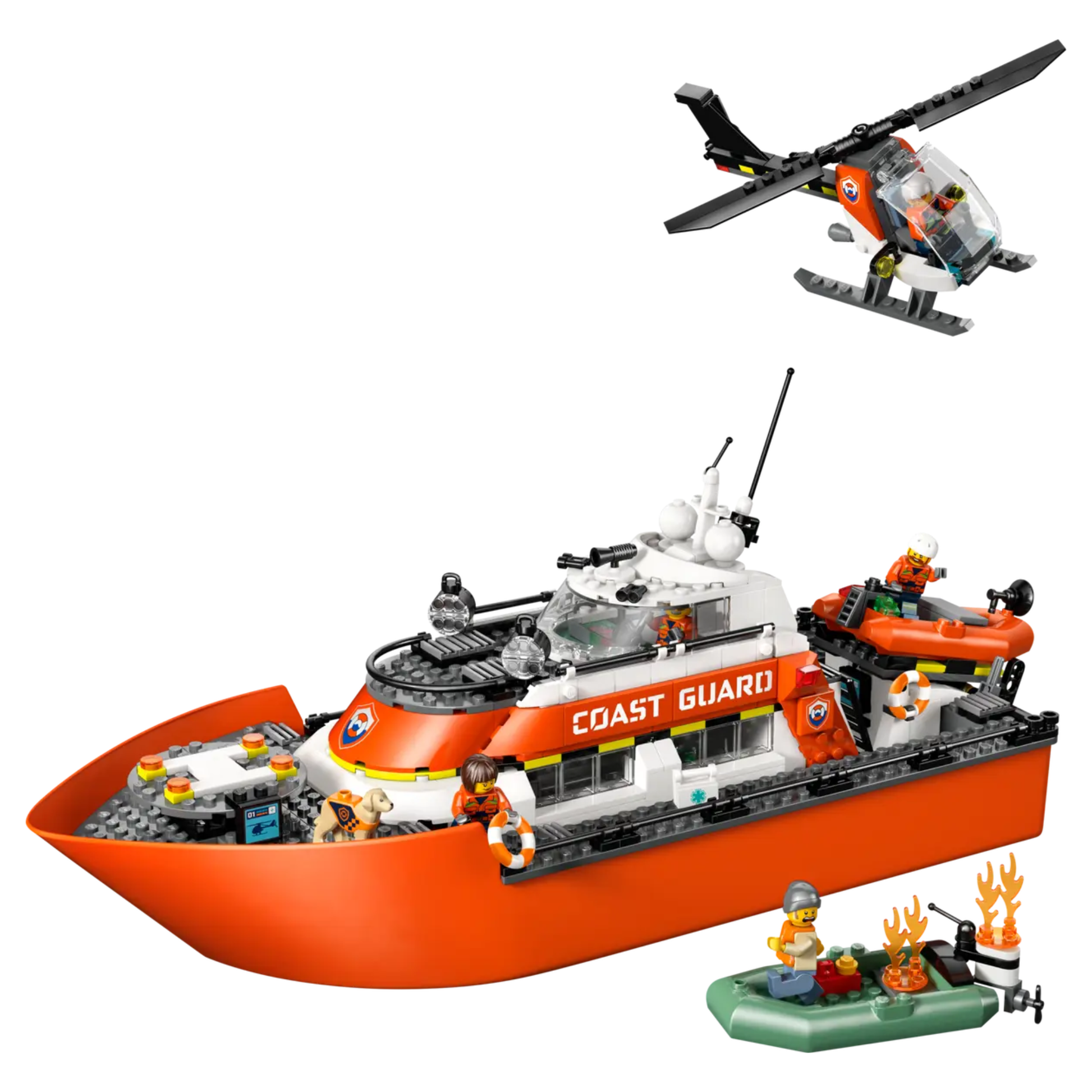 Lego City Coast Guard Rescue Boat & Helicopter 60504