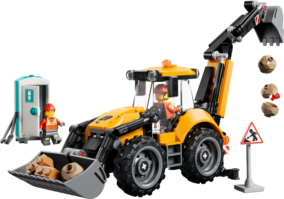 Lego City Yellow Backhoe Loader 60480