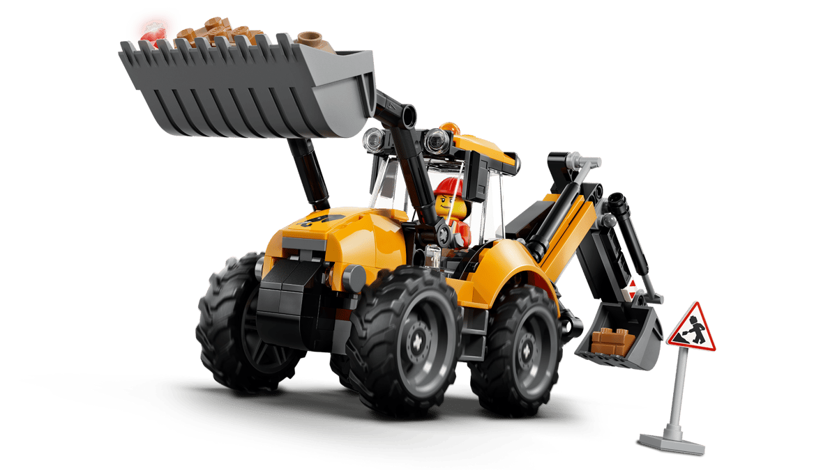 Lego City Yellow Backhoe Loader 60480