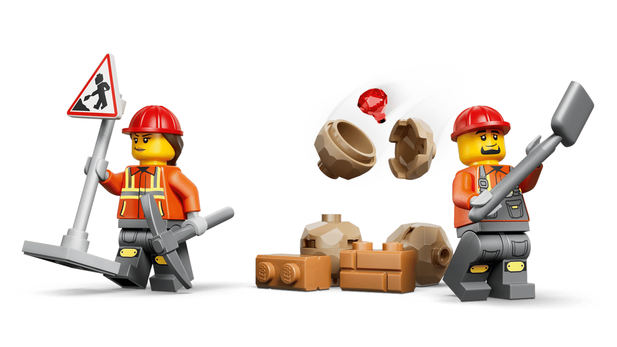 Lego City Yellow Backhoe Loader 60480