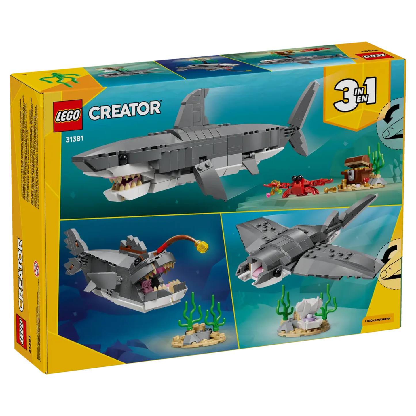 Lego Creator Fierce Shark with a Treasure Chest 31381