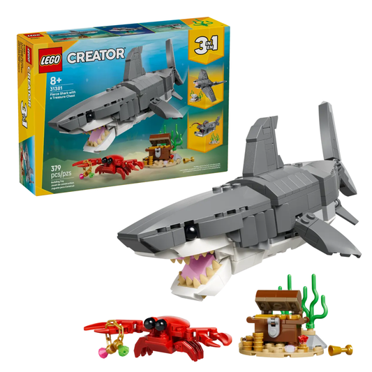 Lego Creator Fierce Shark with a Treasure Chest 31381