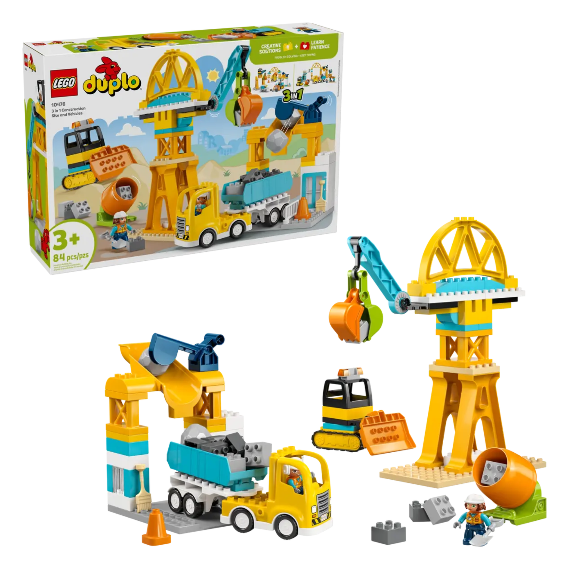 Lego Duplo 3 in 1 Construction Site and Vehicles 10476