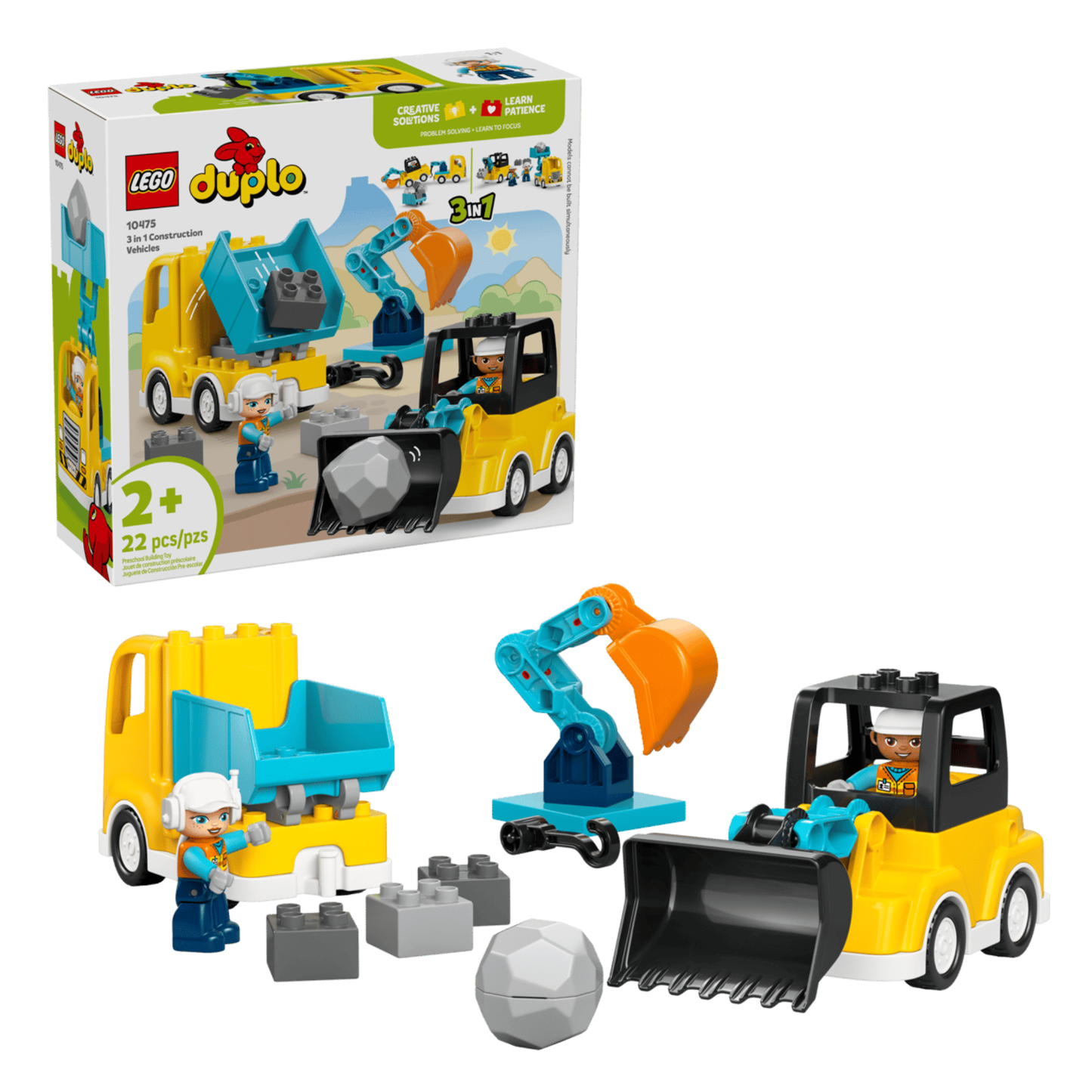 Lego Duplo 3 in 1 Construction Vehicles 10475
